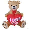 thumbnail image 2 of A Holiday Company 4 ft Inflatable Luv U Bear LED Lighted Yard Decoration, 2 of 3