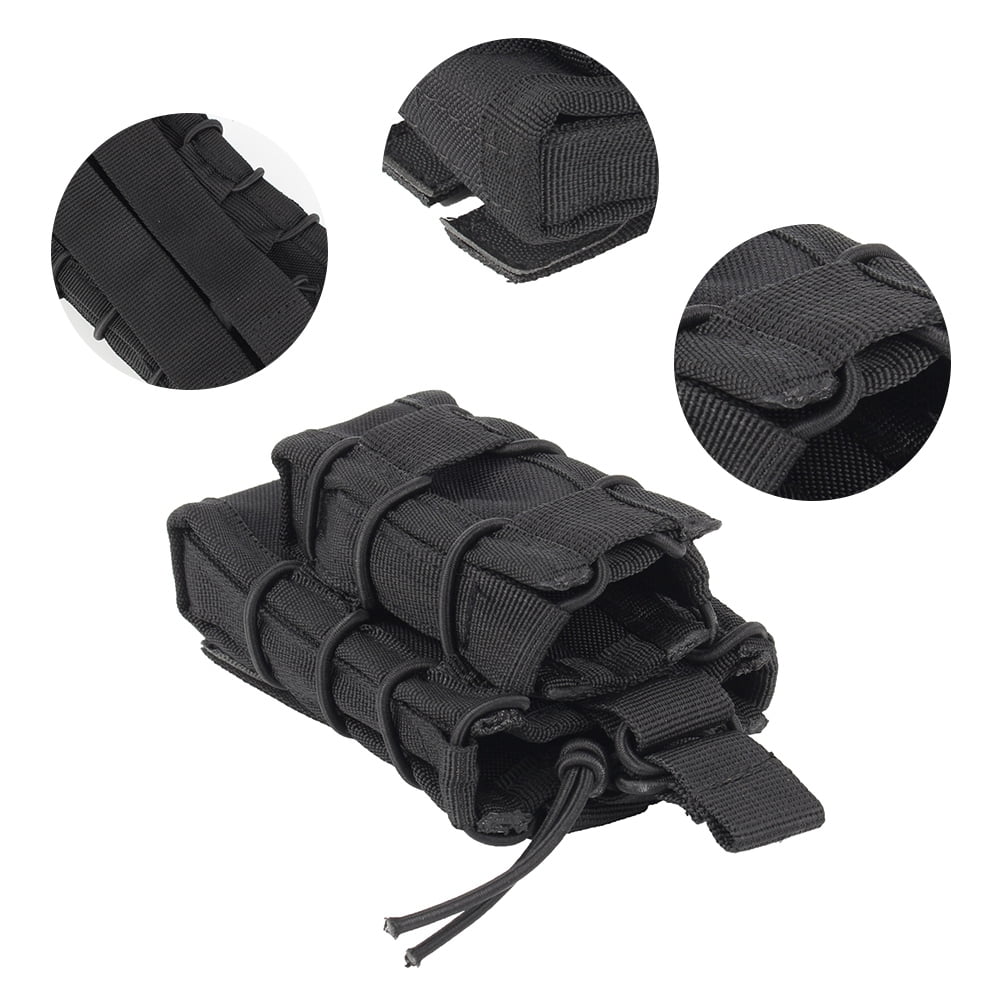Domqga Nylon Fanny Pack, Outdoor Portable Ammo Clip Holder Waist Storage Bag Mini Pack Mag Pouch