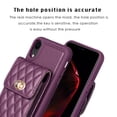 thumbnail image 4 of Dteck Wallet Case for iPhone XR, Cute Luxury Bag Design, Elegant Purse Flip Card Pouch Cover Soft PU Leather Case with Shoulder Strap,Deep Purple, 4 of 6