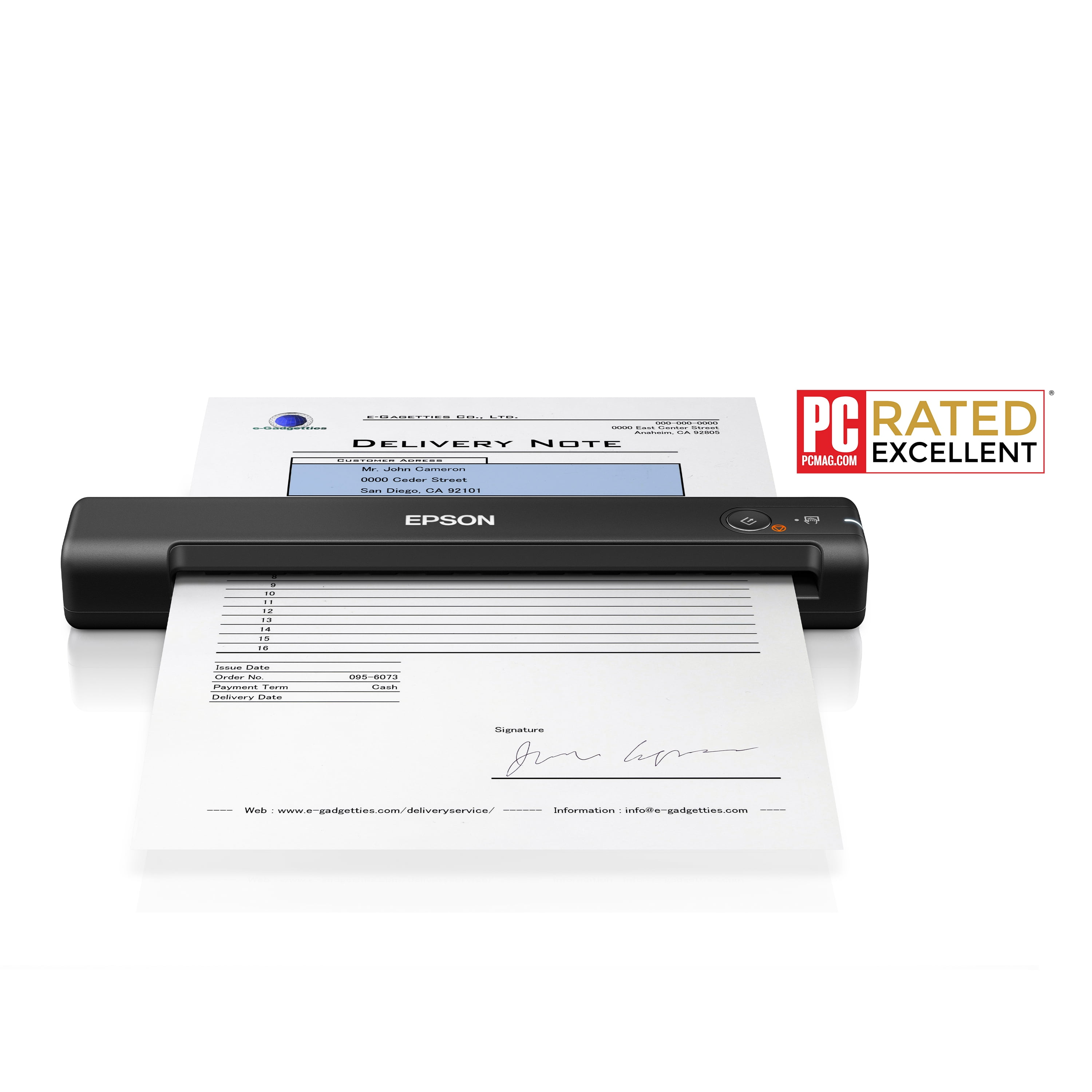 Epson® WorkForce® ES-55R Color Receipt & Document Scanner for PC and - Walmart.com