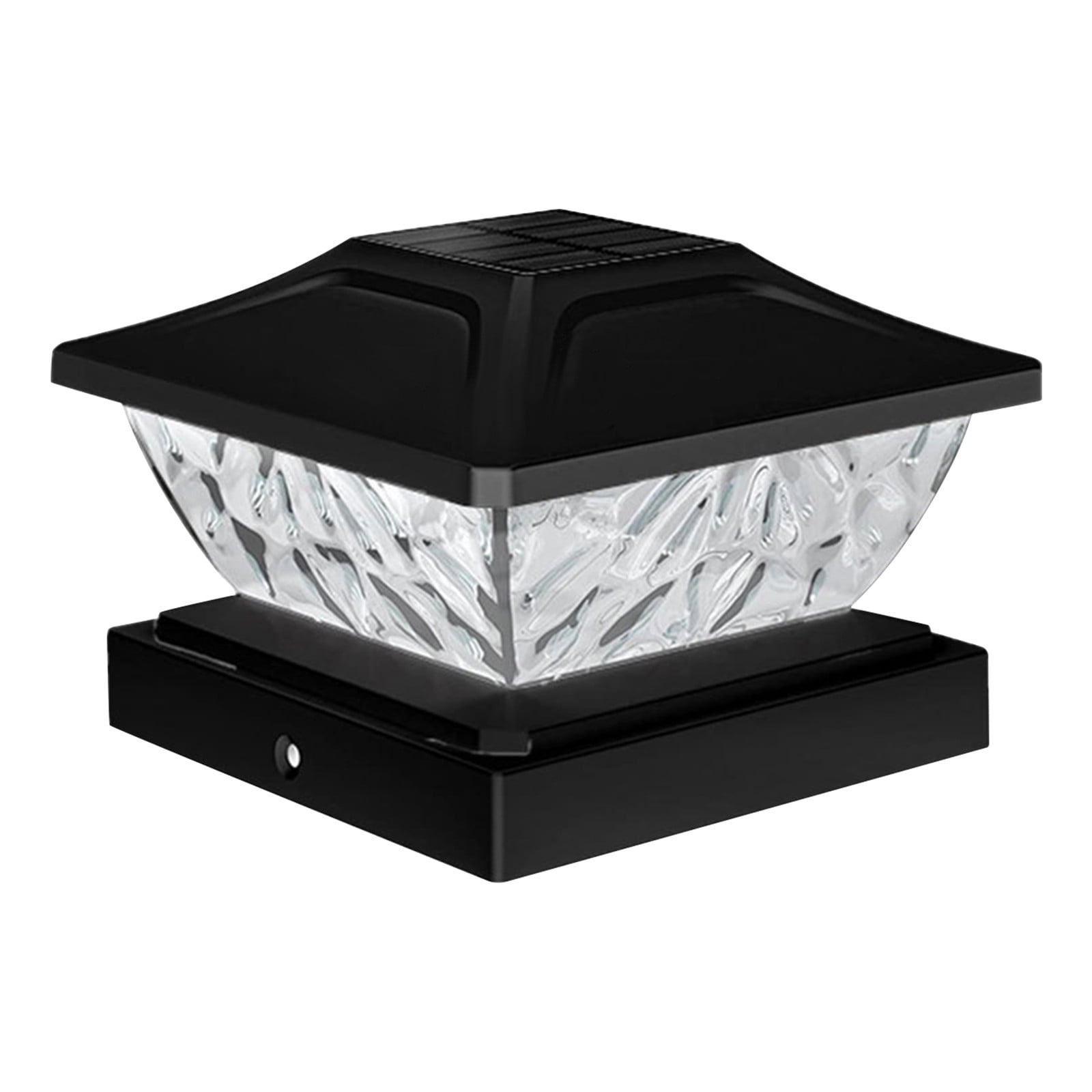 Weloille Outdoor Solar Post Light Modern LED Fence Deck Cap Light Solar Pillar Column Lamp for Flat Surface Patio Garden Decoration