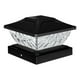 thumbnail image 2 of Luces solares de pilar Exteriores LED para jardines con estaca de madera - Panel de polisilicio 2V, marco ABS y vidrio texturizado, 14,8x14,8x9,6 cm, 2 of 5