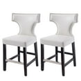 thumbnail image 4 of Atlin Designs Tabouret de Comptoir en Blanc avec Clous en Métal (Lot de 2), 4 of 4