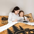 thumbnail image 5 of Catabedysis Cheetah Pattern Camping 7-Piece Twin Bedding For Girls,Wooden Leopard Print Bedding Comforter Set,Multicolor,Reversible, 5 of 7