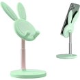 thumbnail image 1 of Support de Cellulaire pour Bureau Mignon Lapin Hauteur Angle Réglable Support de Tablette Compatible avec iPhone, iPad, Tablettes, Kindle, Switch, Téléphone Intelligent (Vert), 1 of 5