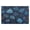 Blue Leaves and Snowflakes, variant on 32"x20" Door Mat Mat Absorbent & Non-Slip Entryway Rug Washable Floor Mat Silver Metal Flower Pattern