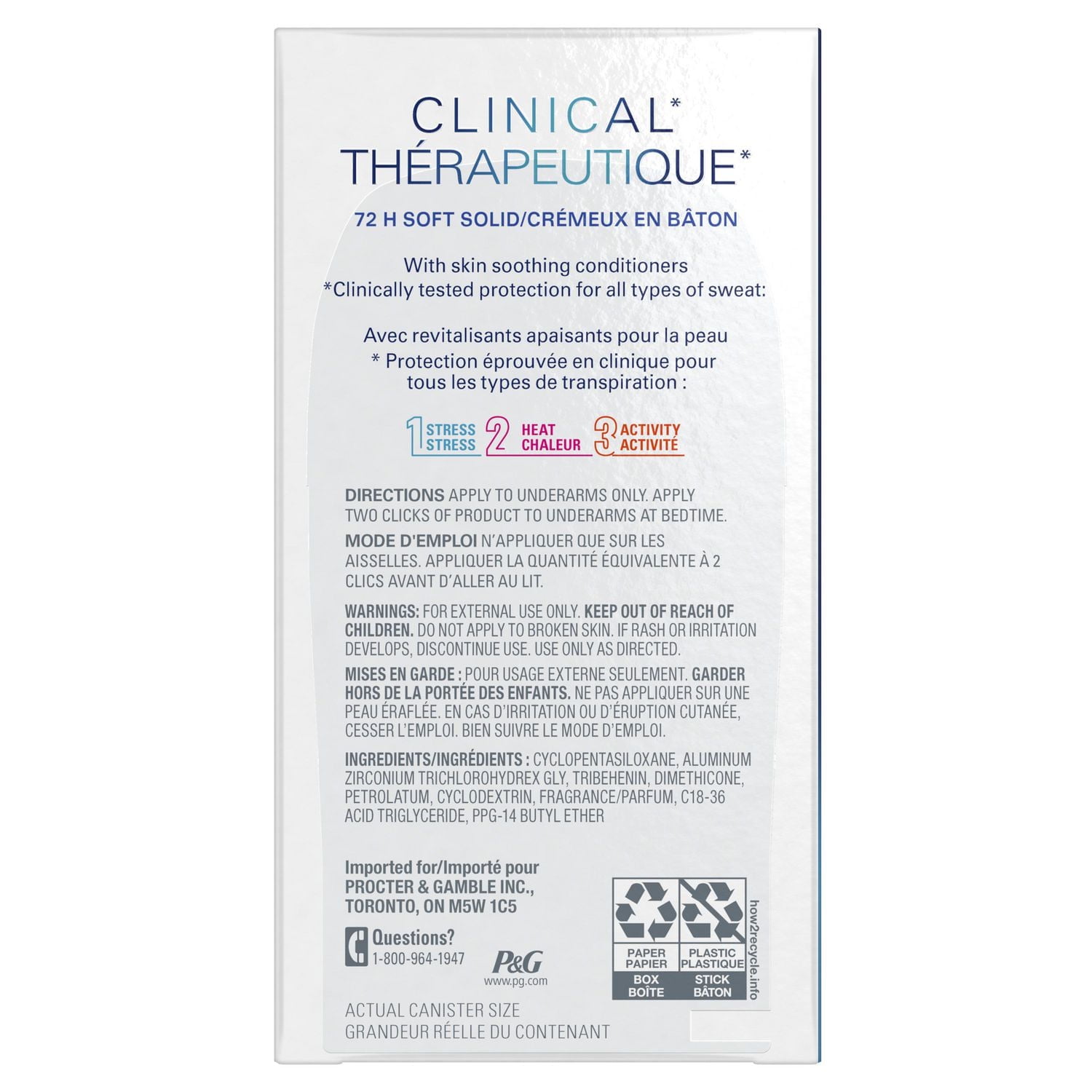 Secret Clinical Strength Soft Solid Antiperspirant and Deodorant, Stress Response, 45 g