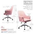 thumbnail image 6 of Porthos Home Nadea Adjustable Office Chair, Microfiber Upholstery, 6 of 6