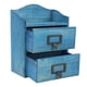 thumbnail image 3 of Organizador Cosmético De Madera, 3 Capas, Diseño Retro Azul, Resistente, Duradero, Amplia Aplicación, Organizador De Maquillaje De Madera Para Joyería Cergrey Wooden Makeup Organizer, 3 of 8