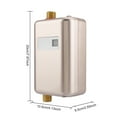 thumbnail image 6 of Dioche Instant Water Heater, 110V 3000W Mini Electric Tankless Instant Hot Water Heater Bathroom Kitchen Washing US Water Heating, 6 of 10