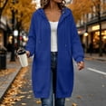 thumbnail image 2 of NominalSnug Women's Zip Up Hoodies Oversized Fleece Long Tunic Sweatshirts Casual Long Sleeve 2026 Fall Hoodie Jacket Coat, 2 of 8