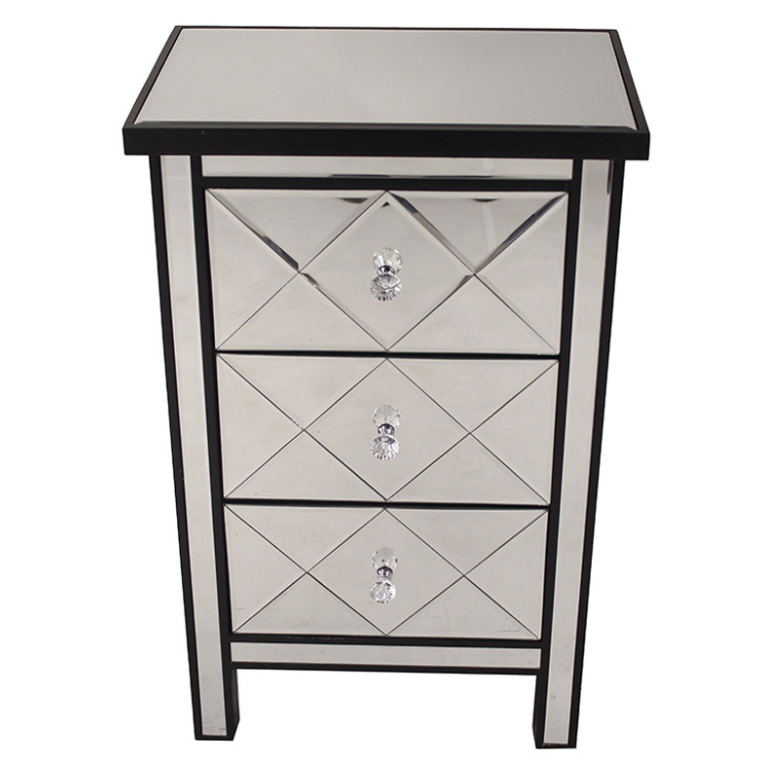 Heather Ann Creations Emmy 3 Drawer Mirrored Accent Cabinet - image 3 of 7