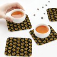 thumbnail image 6 of Bingfone Vintage Maple Leaves With Leopard Leather Drinks Coasters with Set of 6,Suitable for Home Kitchen,Coffee Cup Coasters Home Gift, 6 of 7