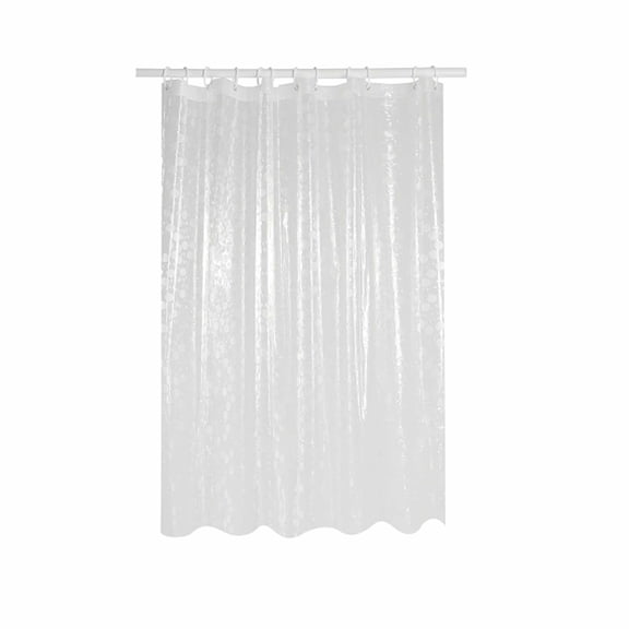 Extra Long Plastic Shower Curtain Liner,Weighted Bathroom Shower Curtain,Heavy Duty,Water Repellent,Semi Transparent-70''x59''