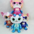 thumbnail image 2 of Muñeco de peluche súper suave de cristal del equipo Super Kitty, gatito azul, gatito verde, gatito amarillo, juguete para niños, regalo de vacaciones, 2 of 4