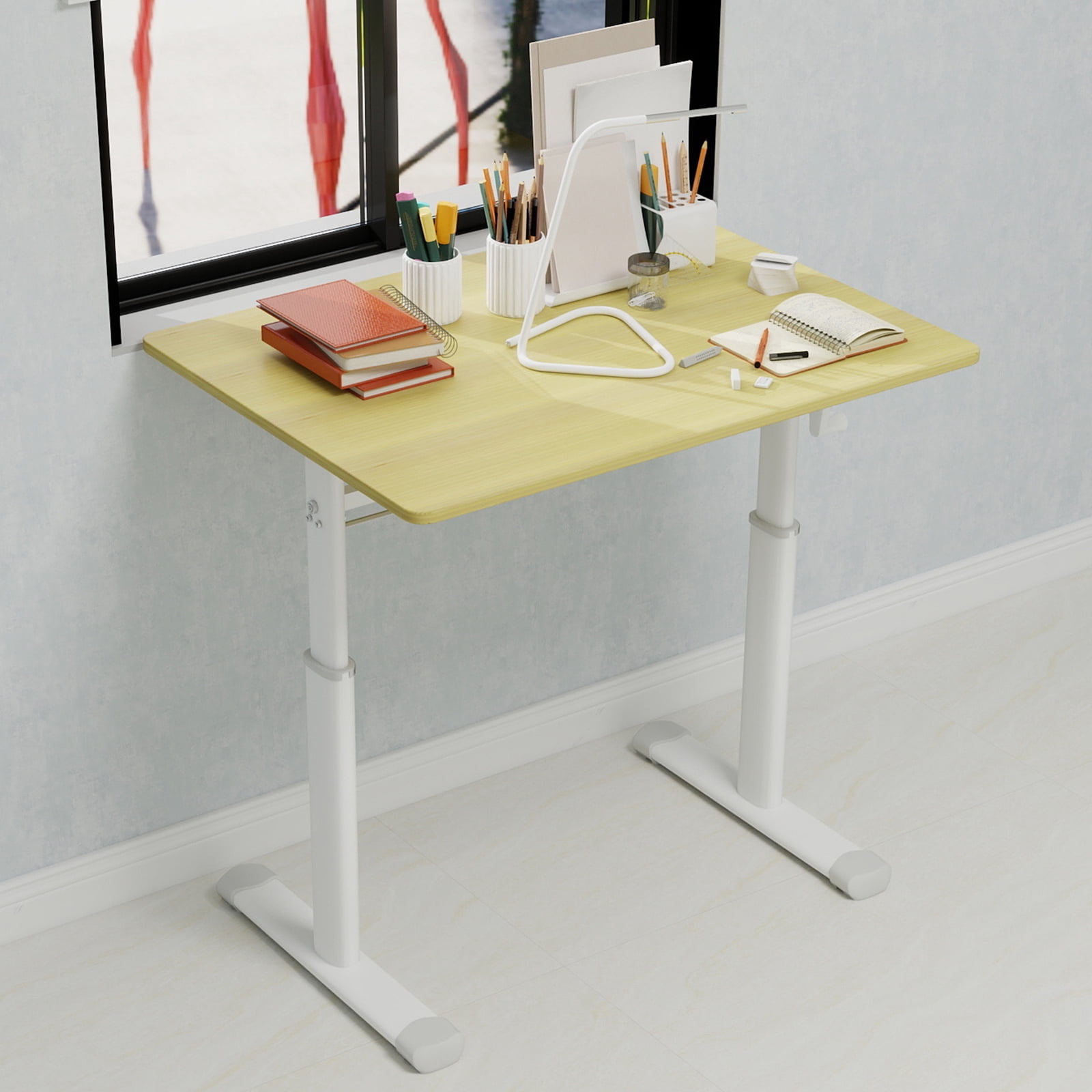 Adjustable Study Desk for Children and Adults, Height-Adjustable, Multifunctional Home Office Desk, Compact Design, 60x80cm