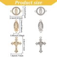 thumbnail image 2 of 60Pcs Alloy Religions Connector Charms Link Pendant Cubic Zirconia Cross Pendant Charms for Necklace Bracelet DIY Craft Jewelry Making, 2 of 8
