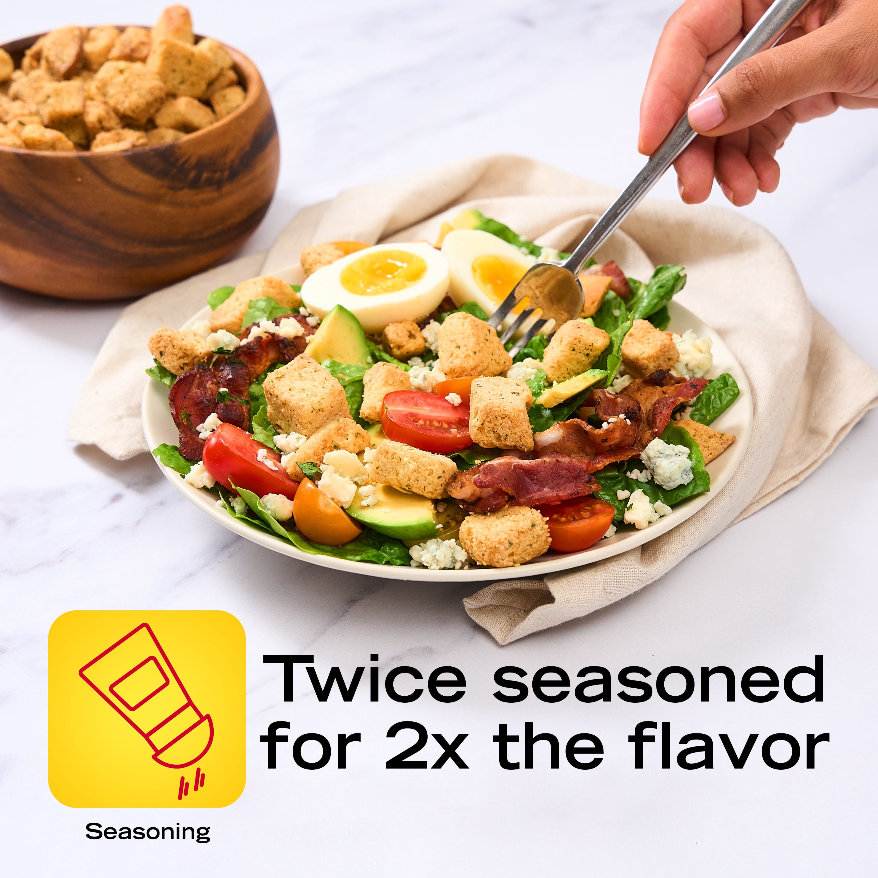(8 pack) New York Bakery Texas Toast Cheese and Garlic Croutons, 5 oz Bag
