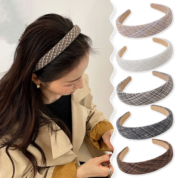Multicolor Beach Accessories for Women Fabric Fashion Non Slip Headband for Women's Hair Cute Solid Colors Hair Accessories One Size