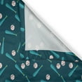 thumbnail image 3 of Ambesonne Baseball Kitchen Curtains, Bats and Balls Activity, 55"x45", Petrol Blue Vermilion, 3 of 3
