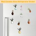 thumbnail image 4 of 8Pcs Mini Ceramic Vase Fridge Magnets, Funny Small Plant Magnets, Tiny 3D Plant Vase, 3D Cute Plant Mini Ceramic Vase Strong Refrigerator Magnets, for Refrigerator Decoration Kitchen K5S0, 4 of 8