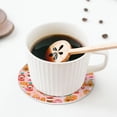 thumbnail image 5 of KLL Drink Coasters Set Round Shape of 4,PU Leather Absorbent Coasters Set Decorative Coffee Cup Coasters Housewarming Gift for Home Decor-Funny Food, 5 of 5