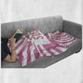 thumbnail image 6 of Susan Soft Flannel Fleece Throw Blanket, Female Name with Grunge Effect Birthday Girl Celebration Striped Backdrop, Cozy Plush for Indoor and Outdoor Use, 70" x 90", Pale Pink and White, by Ambesonne, 6 of 6