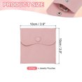 thumbnail image 2 of Uxcell Jewelry Pouch, Soft Velvet Pouches with Snap Button Portable Storage for Rings Necklace Bracelet Earring Pink 4x4 Inch, 2 of 7