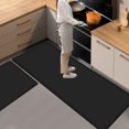 thumbnail image 2 of Kitchen Mat 2Pcs Cushioned Anti-Fatigue Area Rug Sets Waterproof Non-Slip Kitchen Mats and Rugs Heavy Duty Comfort Foam Rug for Kitchen Floor Home Office Sink in Black, 2 of 7