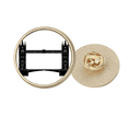 thumbnail image 1 of Britain London Tower Bridge silueta UK Broche de oro metálico circular, 1 of 3