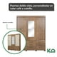thumbnail image 3 of Mueble Armario Closet Ropero KingsHouse Espejo Puertas Doble Vista Café 180x50x220 cm, 3 of 8