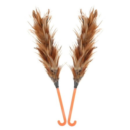 ELAYARD 2Pcs Household Dust Sweeper Chicken Plume Duster Soft Filaments for Home Use