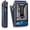 Purplish Blue-4060-Carbon Fiber Leather, variant on Men Wallet Magnetic Metal Money Clip 9cards Pop-up Access Rfid Blocking