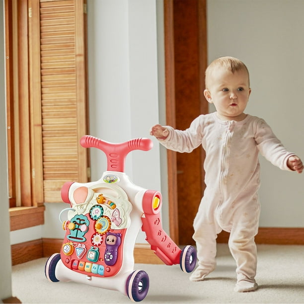 XWSHYW Juguetes para Niños Pequeños Carrito Multifunción 5 En 1 para Bebé, Andador para Niños, Cochecito, Juguete Musical para Niños Pequeños