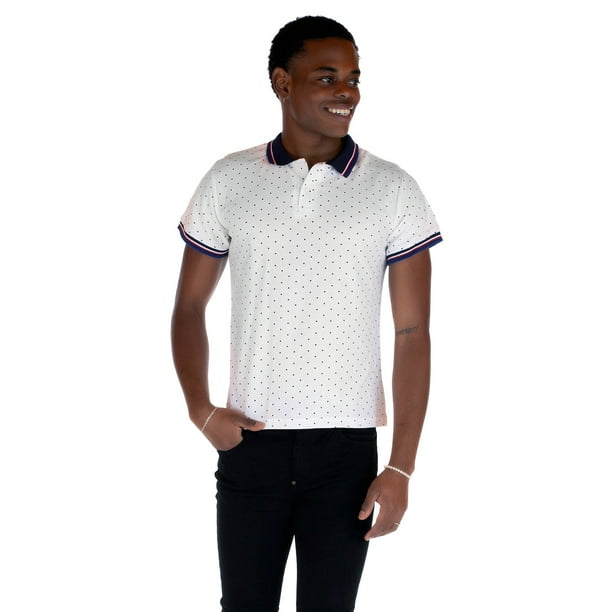 PLAYERA PARA HOMBRE QUARRY ESTAMPADA CON PUNTOS Y CUELLO POLO Walmart en linea