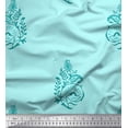 thumbnail image 1 of Soimoi Georgette Viscose Fabric Leaves,Floral & Paisley Block Print Sewing Fabric Yard 42 Inch Wide, 1 of 3