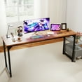 thumbnail image 5 of EDX Adult Collection Modern Simple Sturdy with Storage Bag and Iron Hook Desk, Rustic Brown, 5 of 9