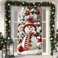 thumbnail image 2 of Christmas Door Cover Snowman Xmas Decor Banner 35x71 Festive Wreath Backdrop Winter Front Door Hanging Banner Ornament Porch Entryway Decoration, 2 of 6