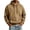Camel, variant on Mens Fleece Lined Hoodie Pullover Sweatshirt Loose Fit Drawstring Hood Long Sleeve Kangaroo Pocket Casual Top Wine 3XL
