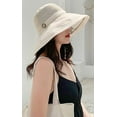 thumbnail image 6 of Summer Mesh Sun Hats for Women Lightweight Beach Hat Floral UPF50+ Packable Wide Brim Bucket Hat with Chin Strap, 6 of 8