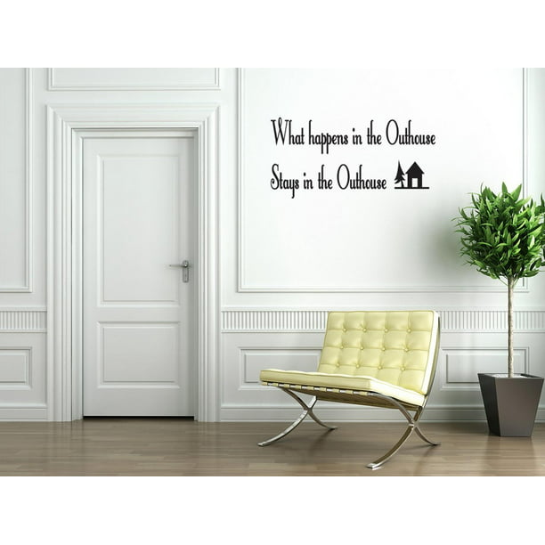 Outhouse Bathroom Vinyl Wall Decal Es Stickers Decals Home Decor 136 Com - Decorative Wall Decals For Bathroom