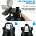 thumbnail image 5 of 2L Tumbler Thermo Bottle Large Capacity With Straw Stainless Steel Thermal Water Bottle Cold and Hot Thermo Cup Vacuum Flask Gym, 5 of 5