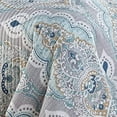 thumbnail image 4 of Levtex Home - Olyria Quilt Set - Full/Queen Quilt + Two Standard Pillow Shams - Damask Medallion - Grey, Taupe, White, Spa - Quilt Size (88x92in.) and Pillow Sham Size (26x20in.) - Reversible - Cotton, 4 of 6