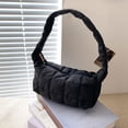 thumbnail image 1 of Bolso de hombro acolchado de Algodón para mujer perfecl negro 23x14x9cm, 1 of 8