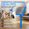 thumbnail image 4 of LAPTOM MAX Dog Brush and Dog Comb Set for Dogs and Cats Double Sided Dematting Shedding Blue 3Pcs, 4 of 7