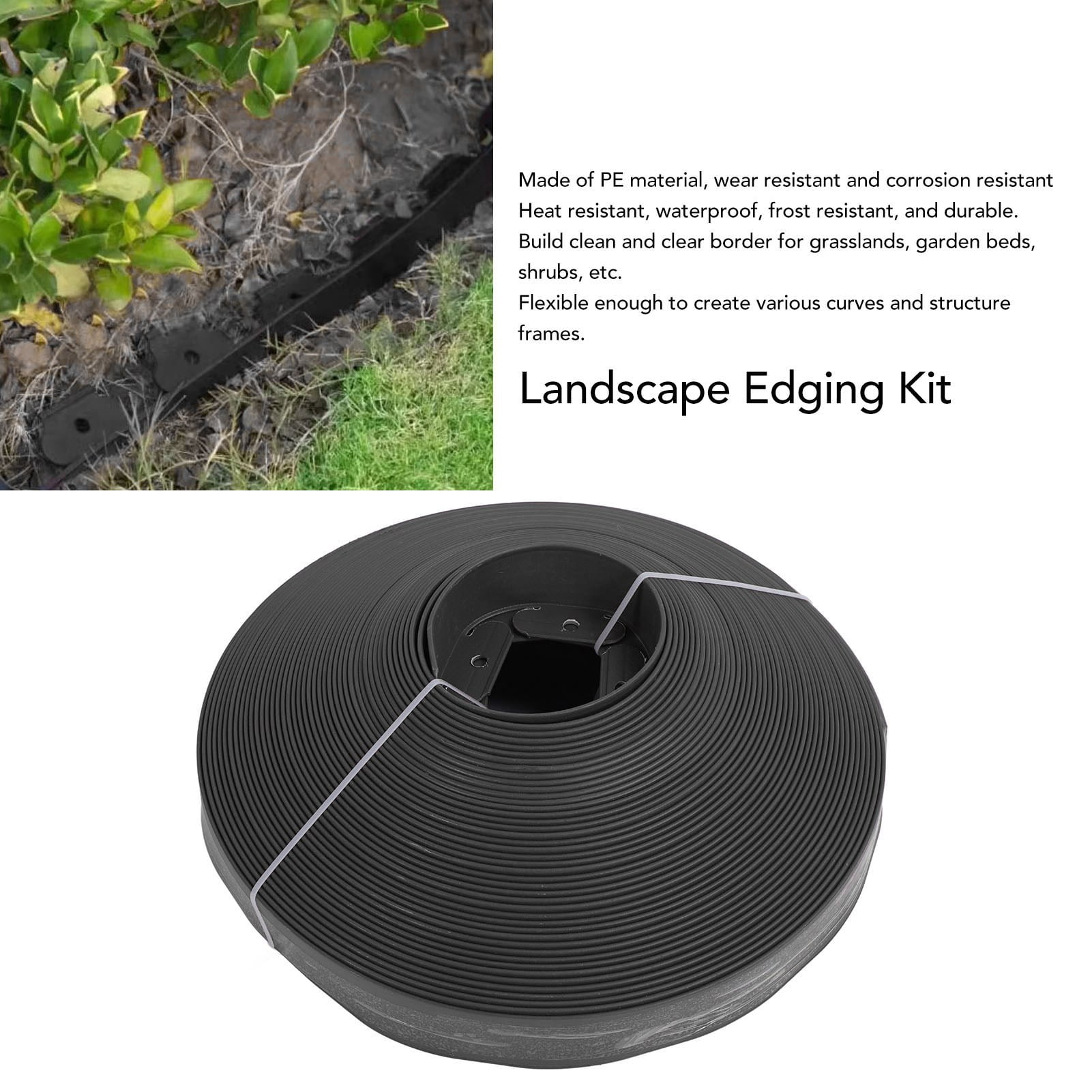 Landscape Edging, Landscape Edging Kit Wide Application Reusable Flexible  For Garden