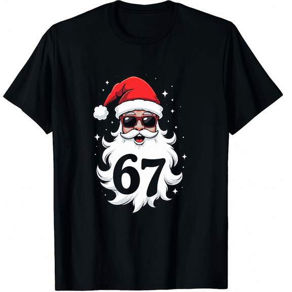 6 7 Christmas 67 Santa Six Seven Christmas T-Shirt (Men's, Women's)