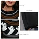 thumbnail image 5 of Suéter de fantasma de Halloween Suéter de punto de manga larga con cuello redondo y estampado de lunares de fantasma retro de Halloween para mujer Negro XXL, 5 of 6