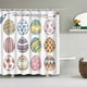 thumbnail image 5 of Cortina de ducha de poliéster con estampado de huevos de conejo de pascua, 90 x 180 cm, 5 of 5