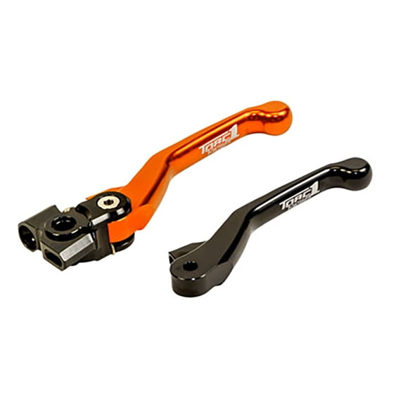 TORC1 Racing Vengeance V2 Flex Clutch Lever Black/Orange Compatible With Gas Gas EC 300R Ranger 2019